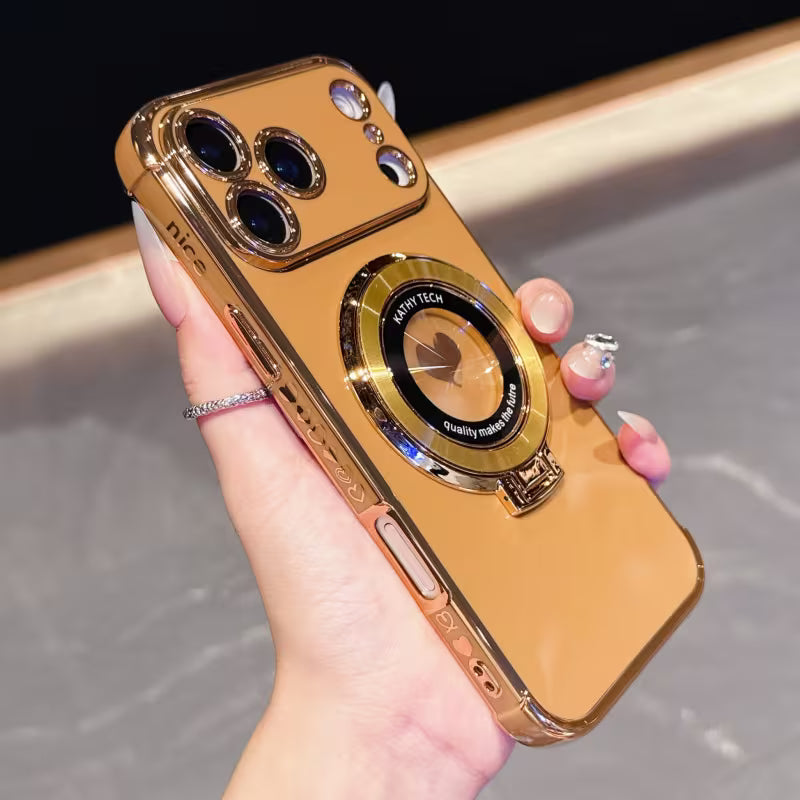 Electroplated Side Heart Stand CD Pattern Protective Case