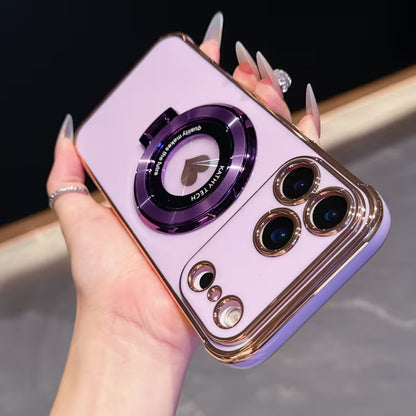 Electroplated Side Heart Stand CD Pattern Protective Case