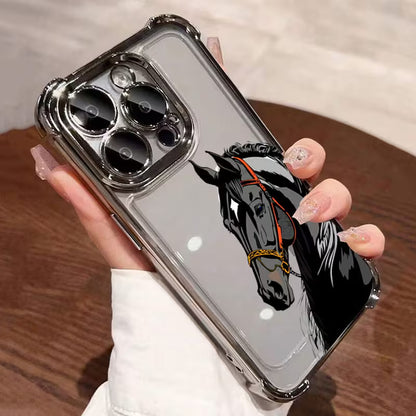 Dark Horse Design Transparent Phone Case - Apple