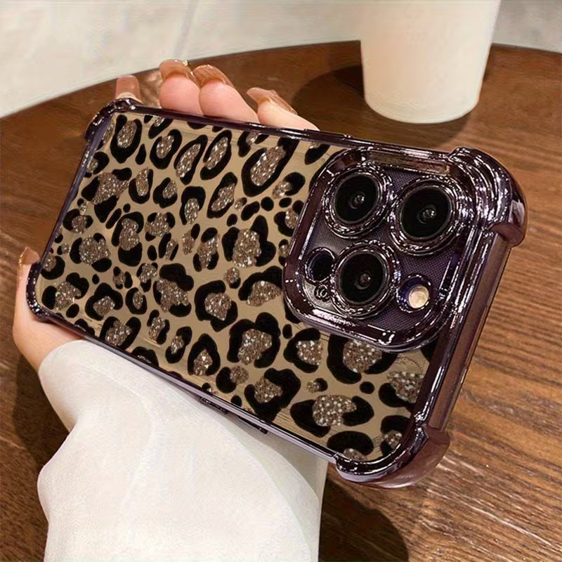 Brown Leopard Print Pattern Phone Case - Apple