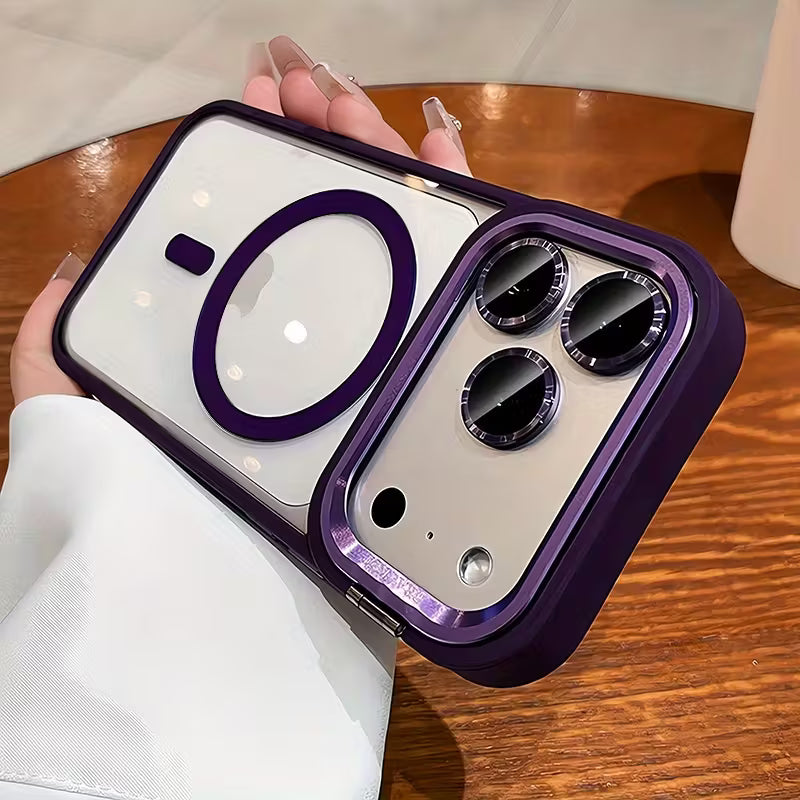 Luxury Orange Magnetic Wireless Charging Metal Lens