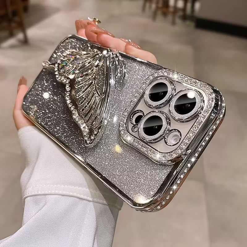 Features a Plated Flowing Sand Butterfly Stand