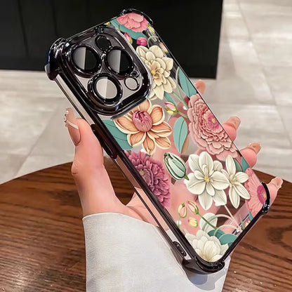 Featuring a Vintage Peony Flower Design - Apple