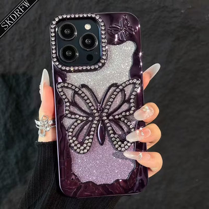 Butterfly Rhinestone Gradient Glitter