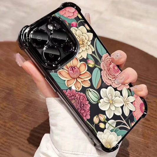 Featuring a Vintage Peony Flower Design - Apple