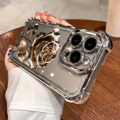 Golden Floral Design Phone Case