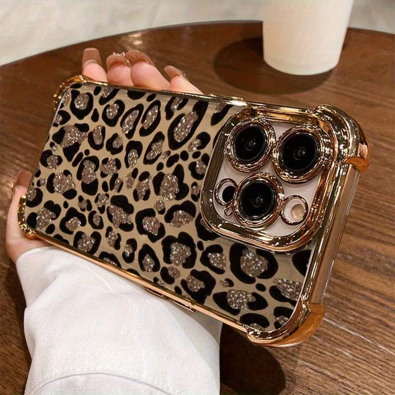 Brown Leopard Print Pattern Phone Case - Apple