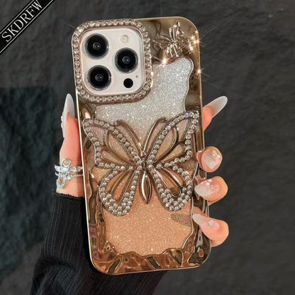 Butterfly Rhinestone Gradient Glitter