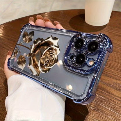 Golden Floral Design Phone Case