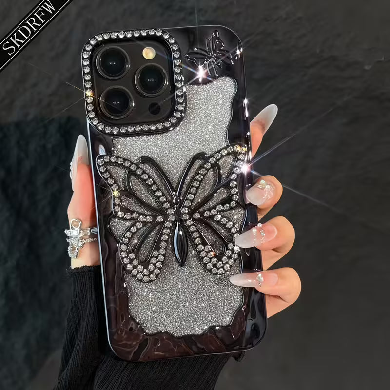 Butterfly Rhinestone Gradient Glitter