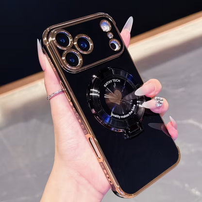 Electroplated Side Heart Stand CD Pattern Protective Case