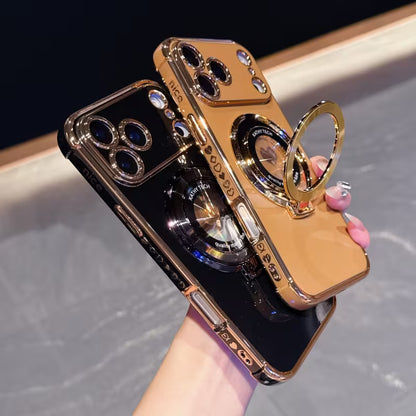 Electroplated Side Heart Stand CD Pattern Protective Case