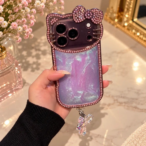 Fantasy Rhinestone Bow Kitty Sparkle Case
