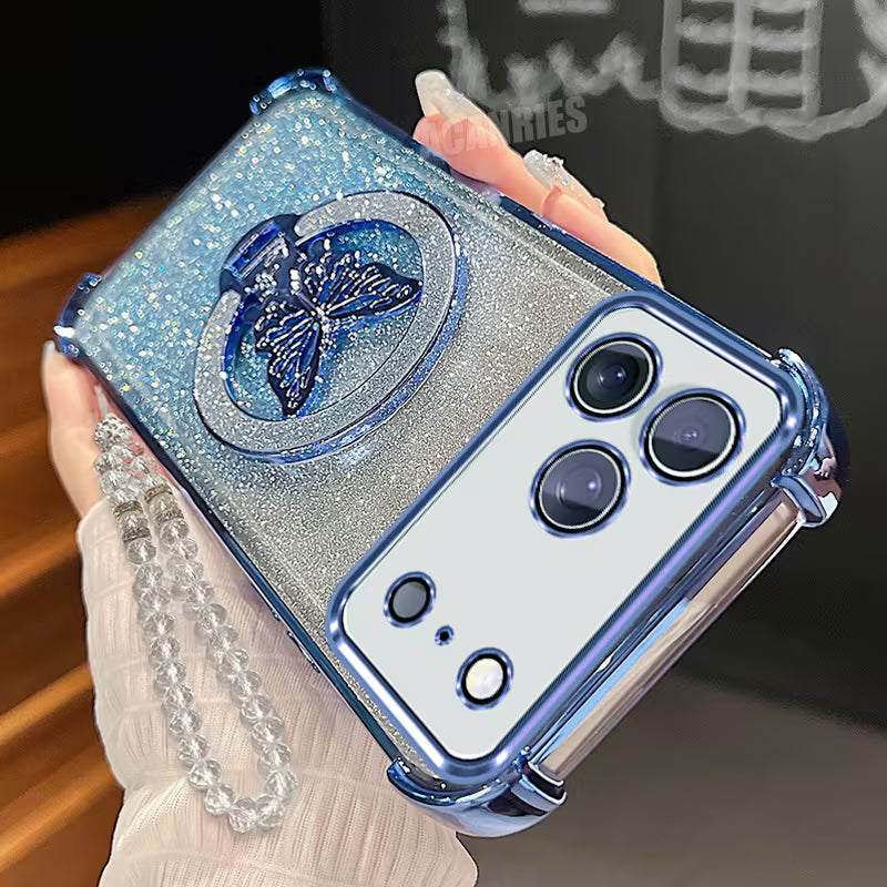 Glitter Butterfly Folding Stand Holder