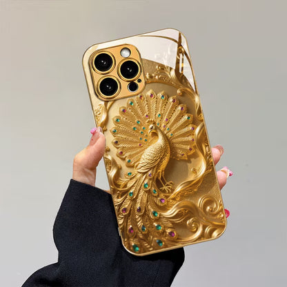 New Elegant and Luxurious Peacock Pattern Electroplated Glass