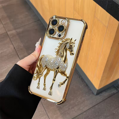 Elegant and Luxurious Golden Horse Soft Case