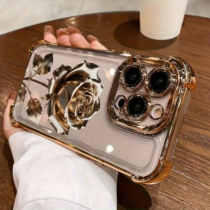 Golden Floral Design Phone Case