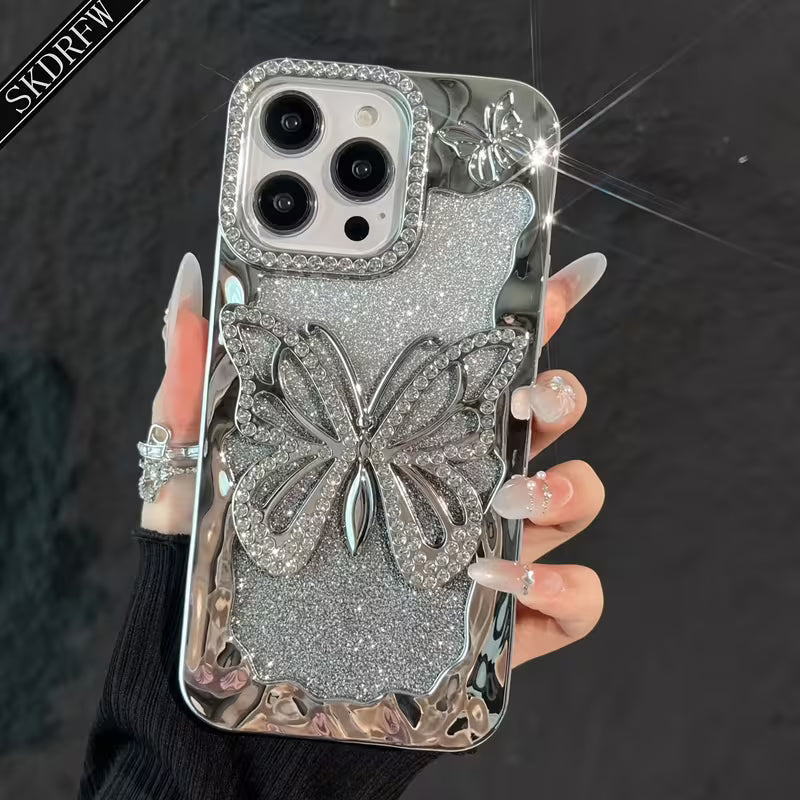 Butterfly Rhinestone Gradient Glitter