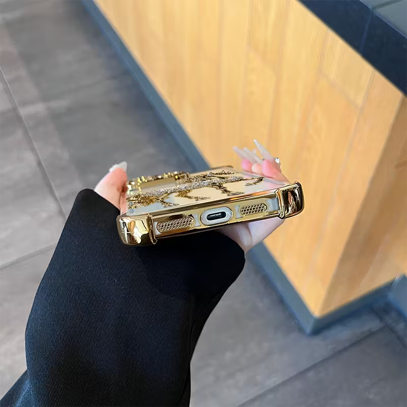 Elegant and Luxurious Golden Horse Soft Case