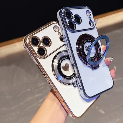 Electroplated Side Heart Stand CD Pattern Protective Case