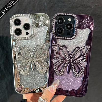 Butterfly Rhinestone Gradient Glitter