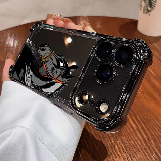 Dark Horse Design Transparent Phone Case - Apple