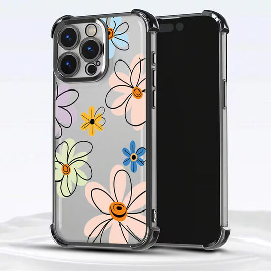 Delicate Multicolored Floral Design - Apple
