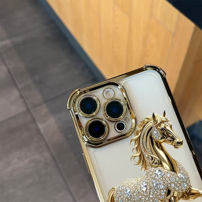 Elegant and Luxurious Golden Horse Soft Case