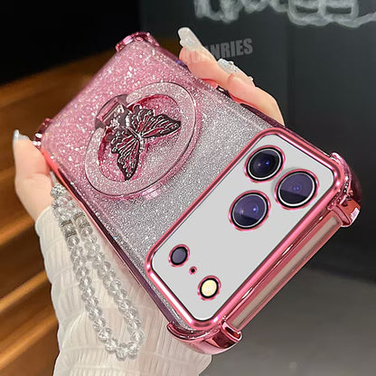 Glitter Butterfly Folding Stand Holder