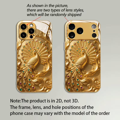 New Elegant and Luxurious Peacock Pattern Electroplated Glass