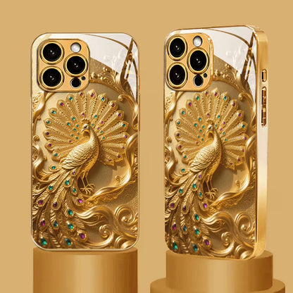 New Elegant and Luxurious Peacock Pattern Electroplated Glass