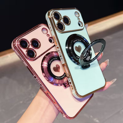 Electroplated Side Heart Stand CD Pattern Protective Case