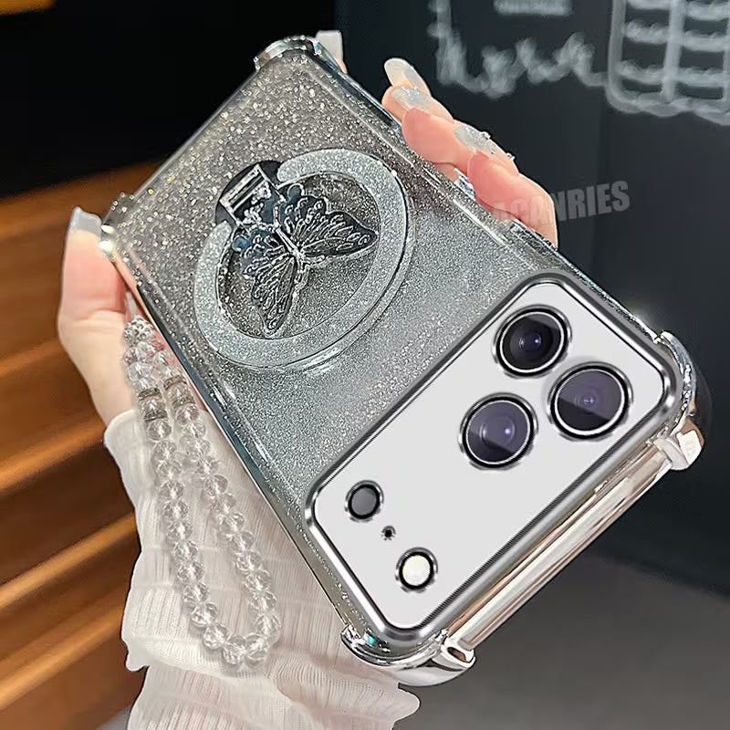 Glitter Butterfly Folding Stand Holder