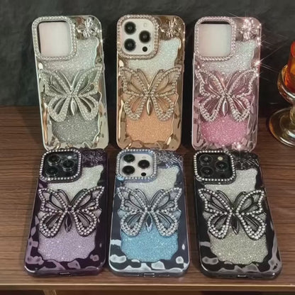 Butterfly Rhinestone Gradient Glitter